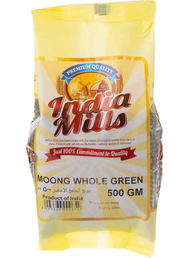 INDIA MILLS Moong Whole Green 500g - Image 2