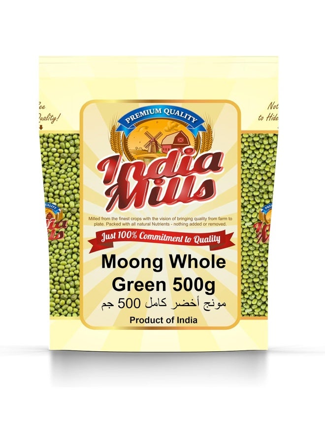 INDIA MILLS Moong Whole Green 500g - Image 1