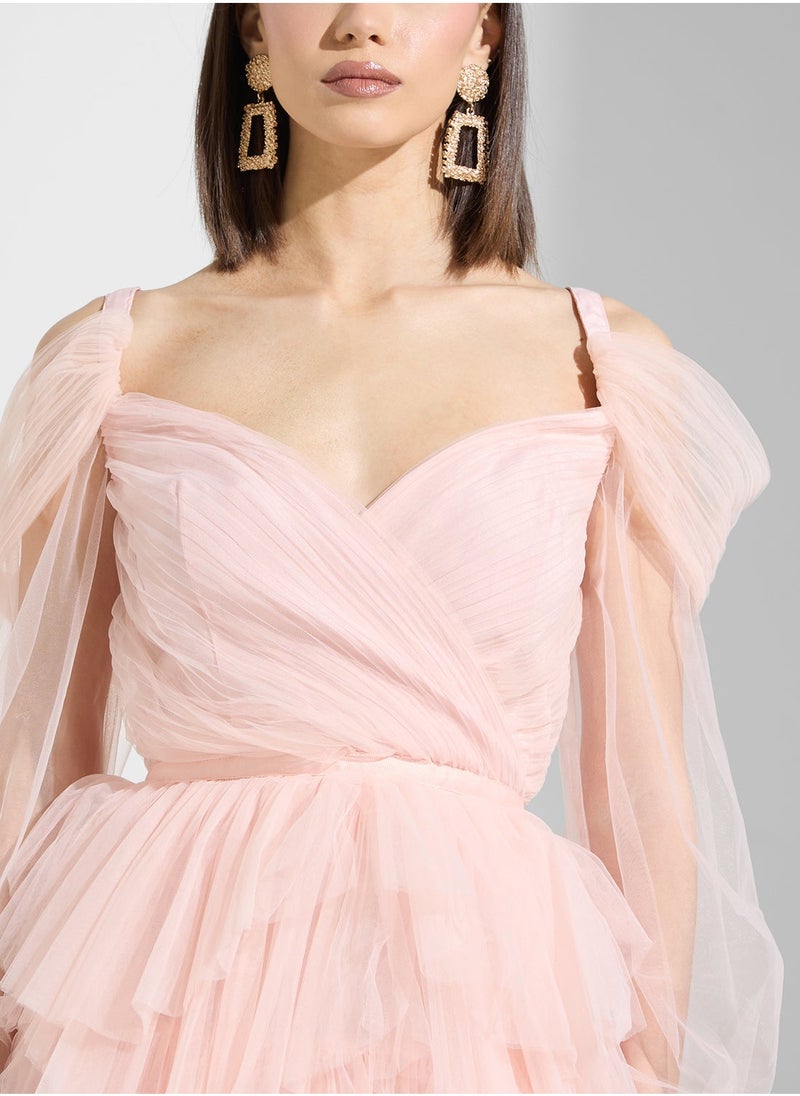 True Decadence Surplice Neck Sequin Dress  - Image 4