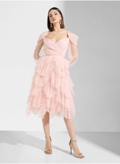 True Decadence Surplice Neck Sequin Dress  - Image 2
