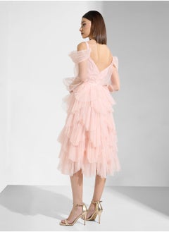True Decadence Surplice Neck Sequin Dress  - Image 3
