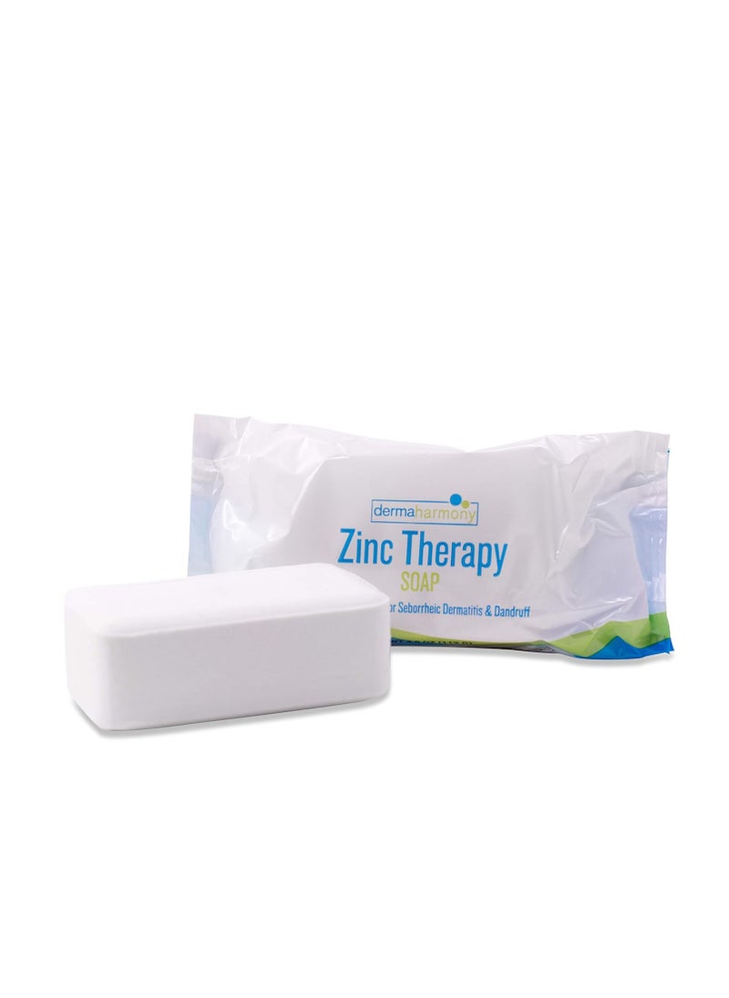 Dermaharmony - صابون Dermaharmony 2% Pyrithione Zinc (ZnP) 4 أونصة - مصمم خصيصًا لأولئك الذين يعانون من حالات جلدية - التهاب الجلد الدهني، قشرة الرأس، الصدفية، الأكزيما، إلخ. - Image 1