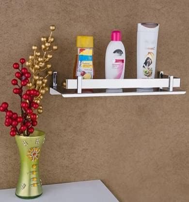 Filox Stainless Steel Multi-use Rack Bathroom Shelf Soap Stand Tumbler Holder Toothbrush Holder Stand Rack Accessories (Single Shelf) - Image 3