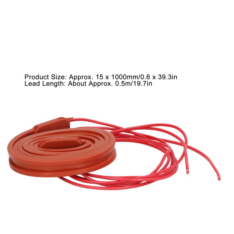 Silicone Heating Pad:  Waterproof Flexible Insulation Pad - Heat Resistant Durable Heating Mat for Industrial Laboratory Equipment & Mechanical Auxiliary Heating - Image 2