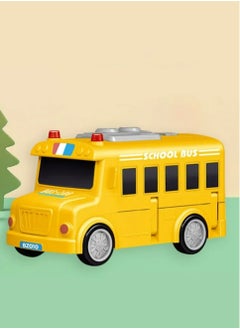 Festive Gallery Musical Yellow School Bus Simulation School Bus, Steering Wheel School Bus Early Education For Toddlers  - Image 3
