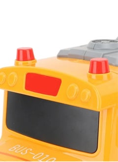 Festive Gallery Musical Yellow School Bus Simulation School Bus, Steering Wheel School Bus Early Education For Toddlers  - Image 4