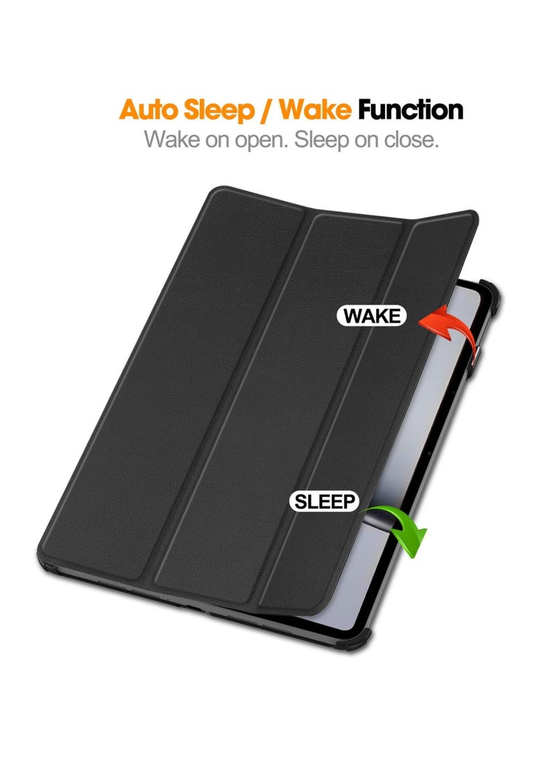 Generic - Case for OnePlus Pad 2 / OnePlus Pad Pro 12.1 Inch Released 2024 Folio Slim Smart Cover Lightweight Hard Shell Protective Case with Multi-Angle Stand (Black) - Image 1