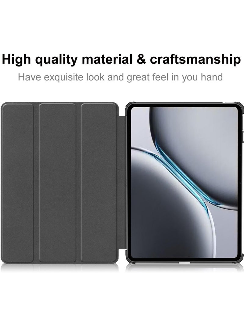 Generic - Case for OnePlus Pad 2 / OnePlus Pad Pro 12.1 Inch Released 2024 Folio Slim Smart Cover Lightweight Hard Shell Protective Case with Multi-Angle Stand (Black) - Image 1