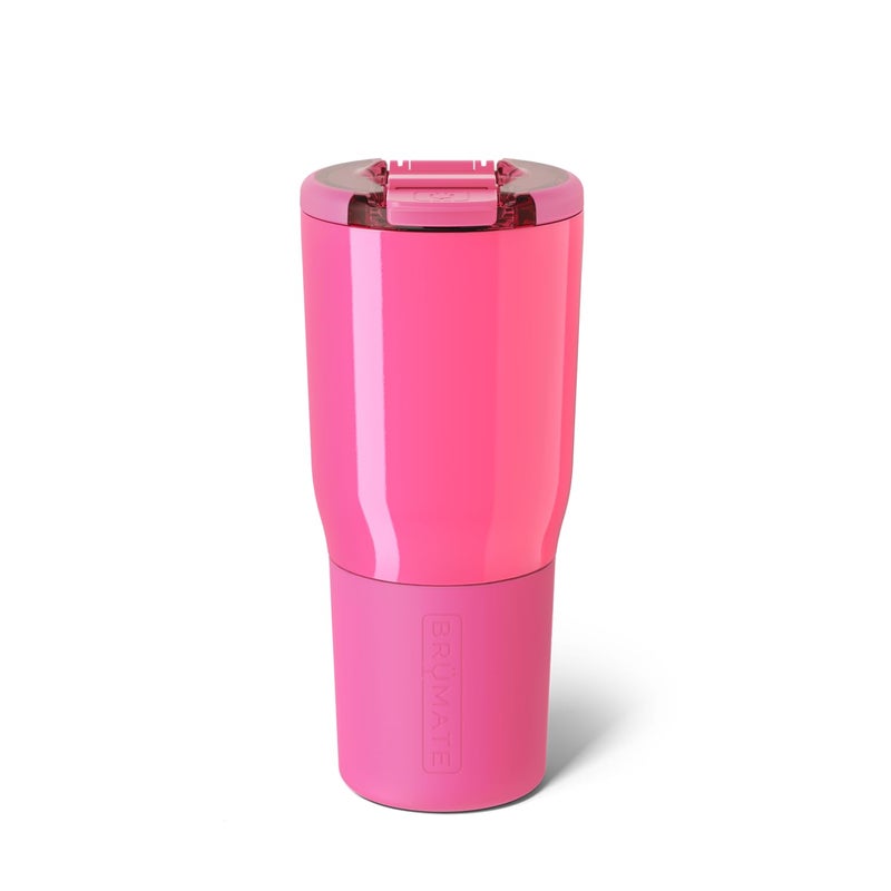 BrÃ¼Mate BrMate Nav 25oz 100 Leak Proof Insulated Travel Tumbler with Magnetic BevLock Lid Double Wall CupHolder Friendly Stainless Steel Mug Neon Pink - Image 2
