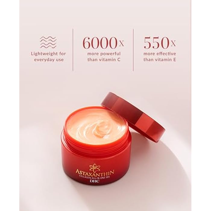 DHC Astaxanthin Collagen All-in-One Gel, Brightening Daytime Facial Moisturizer, Lightweight, Toning, Hydrating, Absorbs Quickly, Collagen, Fragrance and Colorant free, Ideal for all Skin Types - Image 2