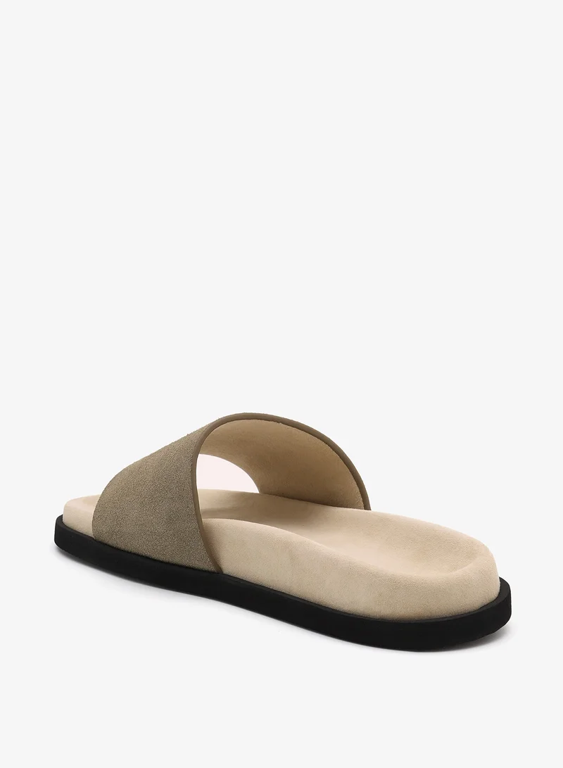 لوريان Orlando - Leather slide sandals