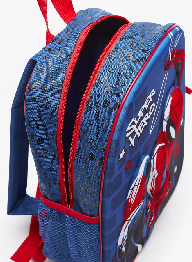 MARVEL Spider-Man Print Backpack with Adjustable Shoulder Straps - 33x26x13 cms
