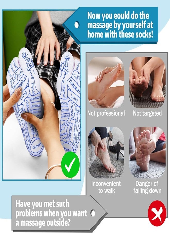 Whimsical Acupressure Foot Map Socks - Reflexology Massage Socks for Pain Relief, Relaxation & Energy Balance - Image 4