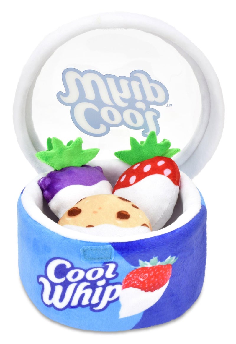 iscream Kraft Cool Whip Package 7" x 7" Pillow Set with Mini Dipped Fruit Pillows - Image 1