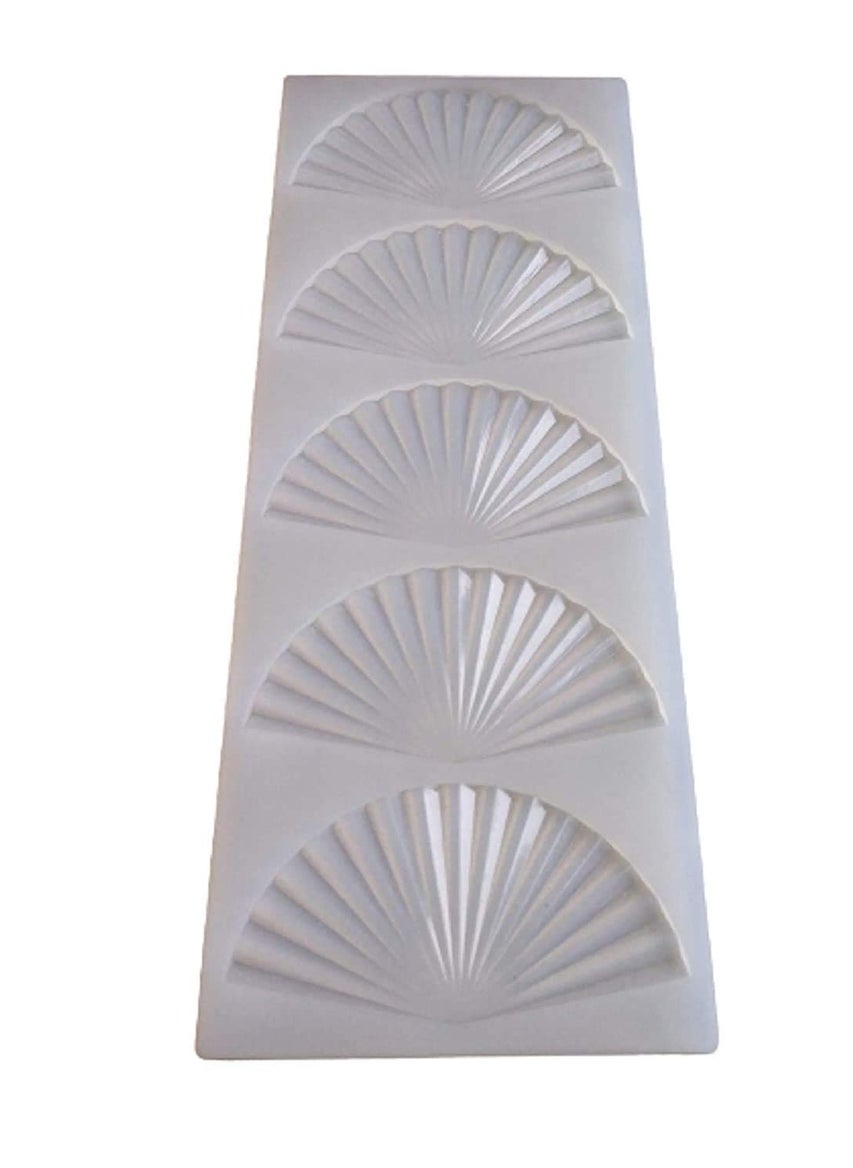 BAKING SET Baking Set Silicone MoldMould for Cake and Chocolate Fan Shape Chocolate GARNISHING  - Image 2