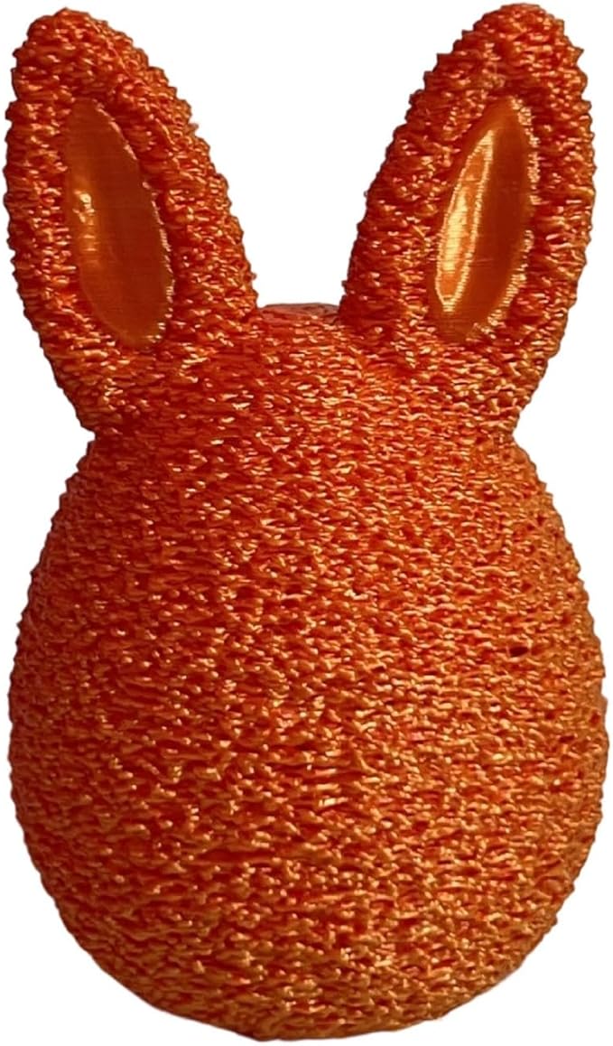 Red Gold Pearlized Plush Bunny Egg Easter Car Decoration Gift For Desk Display - Image 1
