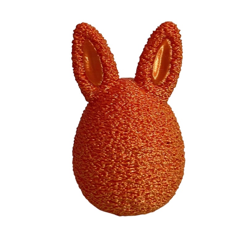 Red Gold Pearlized Plush Bunny Egg Easter Car Decoration Gift For Desk Display - Image 2