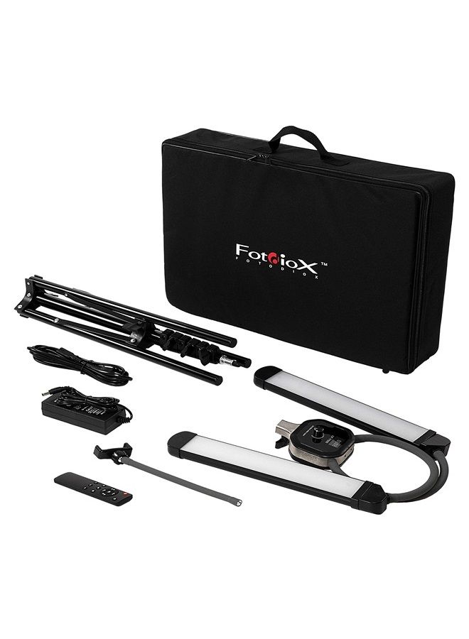 Fotodiox طقم إضاءة Selfie Starlite Stix Vlog مع حامل ثلاثي القوائم - 2 × 11 بوصة من مصابيح LED ثنائية اللون قابلة للتعتيم للصور الشخصية والتصوير الفوتوغرافي والمكياج ويوتيوب وبث الفيديو المباشر والمزيد - Image 2