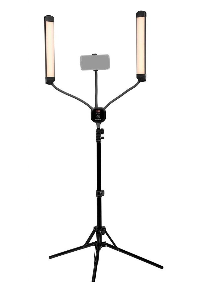 Fotodiox طقم إضاءة Selfie Starlite Stix Vlog مع حامل ثلاثي القوائم - 2 × 11 بوصة من مصابيح LED ثنائية اللون قابلة للتعتيم للصور الشخصية والتصوير الفوتوغرافي والمكياج ويوتيوب وبث الفيديو المباشر والمزيد - Image 3