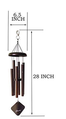 Jaguar bell 6 Aluminum Pipes/Rods Windchime with Good Sound for Positive Vibrations and Energy, Wind Chimes (6- Pipes, SIZE-28 Inch)-Antique Copper - Image 3