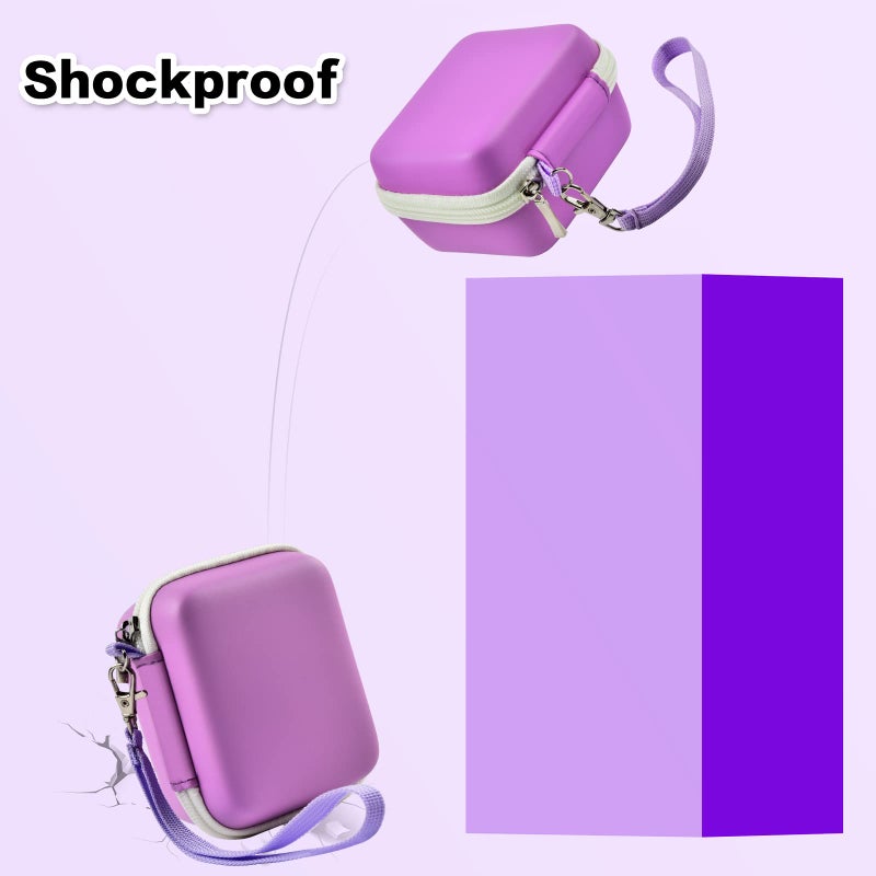 ANKHOH Camera Case for Seckton/for Desuccus/for PROGRACE/for Rindol/for GKTZ/for Dylanto/for GPOSY/for OZMI Kids Digital Camera, Kid Camcorder Storage Box Cable Accessory-Bag Only, Light Purple - Image 2