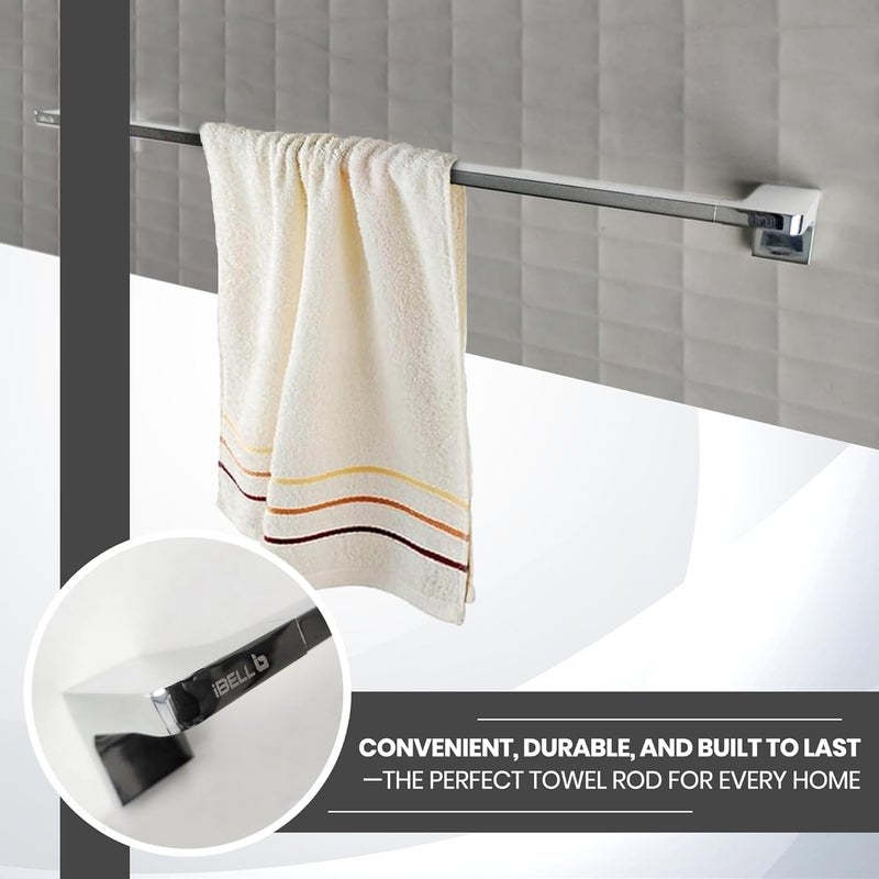iBELL 60 cm (24-Inch) Towel Bar, Wall Mounted Towel Rod Holder for Bathroom and Kitchen - Image 3