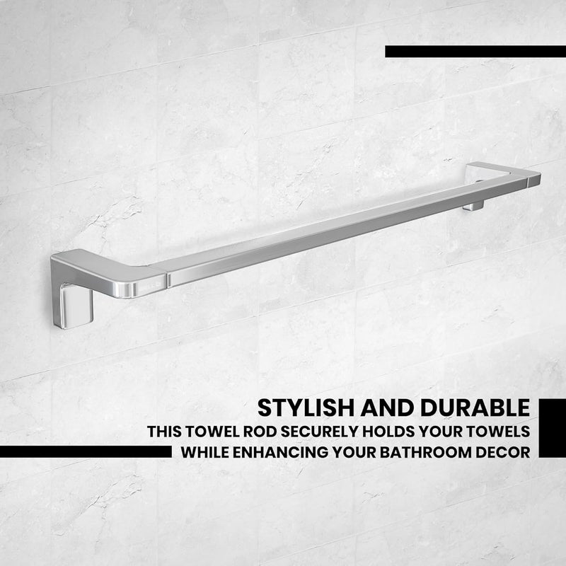iBELL 60 cm (24-Inch) Towel Bar, Wall Mounted Towel Rod Holder for Bathroom and Kitchen - Image 4