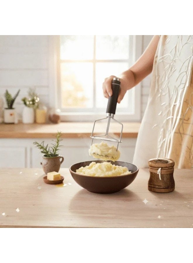 Premium Stainleass Steel Potato Masher with Ergonomic Handle – Ideal for Potatoes and Vegetables - Image 2