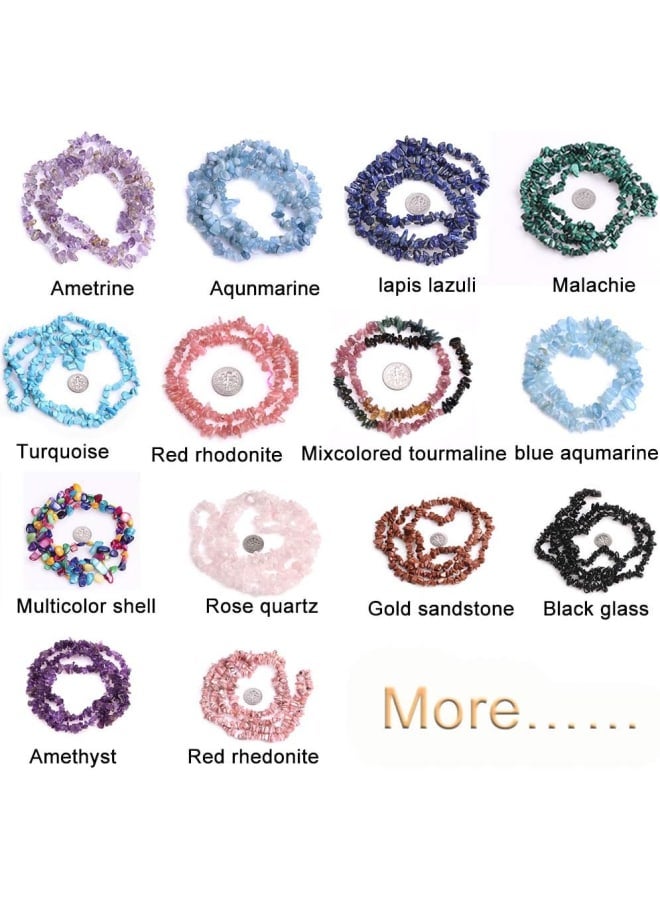 الطبيعية 7-8 مللي متر الكرز الزجاج كريستال رقائق الخرز الأحجار الكريمة جوهرة فضفاض الخرز 34 "النتائج اكسسوارات ستراند 34 بوصة - Image 5