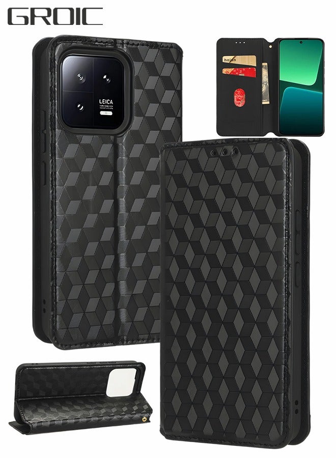 GROIC Compatible with Xiaomi 13 Pro 6.73'' Case,Premium Leather Wallet Case with Kickstand and Card Slots,Visual Stereoscopic Embossing Design Flip phone Shell for Xiaomi 13 Pro - Image 1