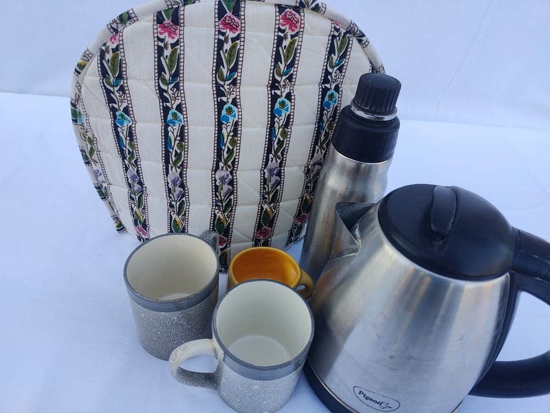 Malan Bai Mandala Tea Cozy Cover Hand Block Winter Tea Cozy Cotton Tea Kettle Warmer Pot Cover Hot Coffee Cover Handamde Kitchen Décor Brand: Malan Bai (Pattern 36) - Image 4