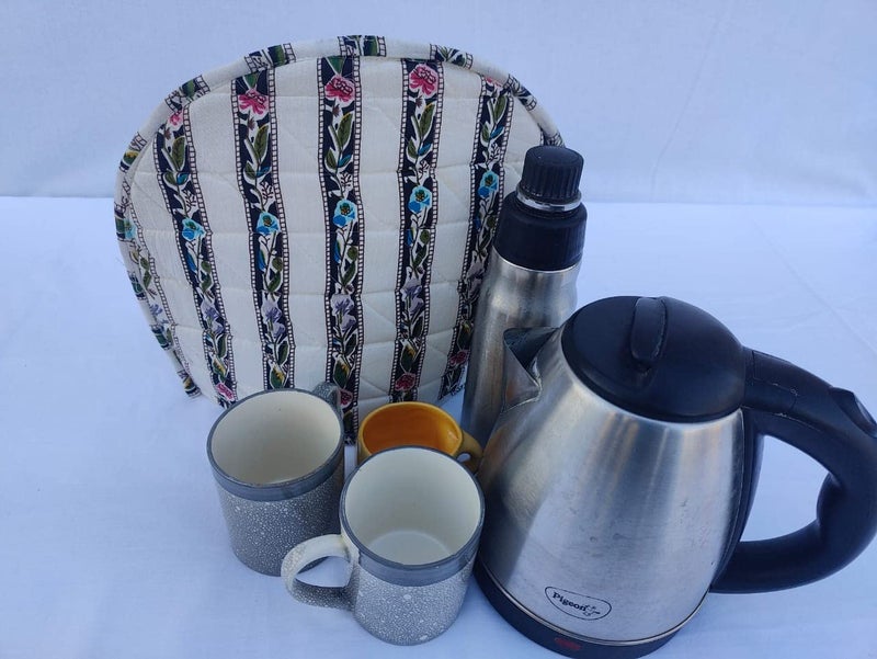 Malan Bai Mandala Tea Cozy Cover Hand Block Winter Tea Cozy Cotton Tea Kettle Warmer Pot Cover Hot Coffee Cover Handamde Kitchen Décor Brand: Malan Bai (Pattern 36) - Image 1