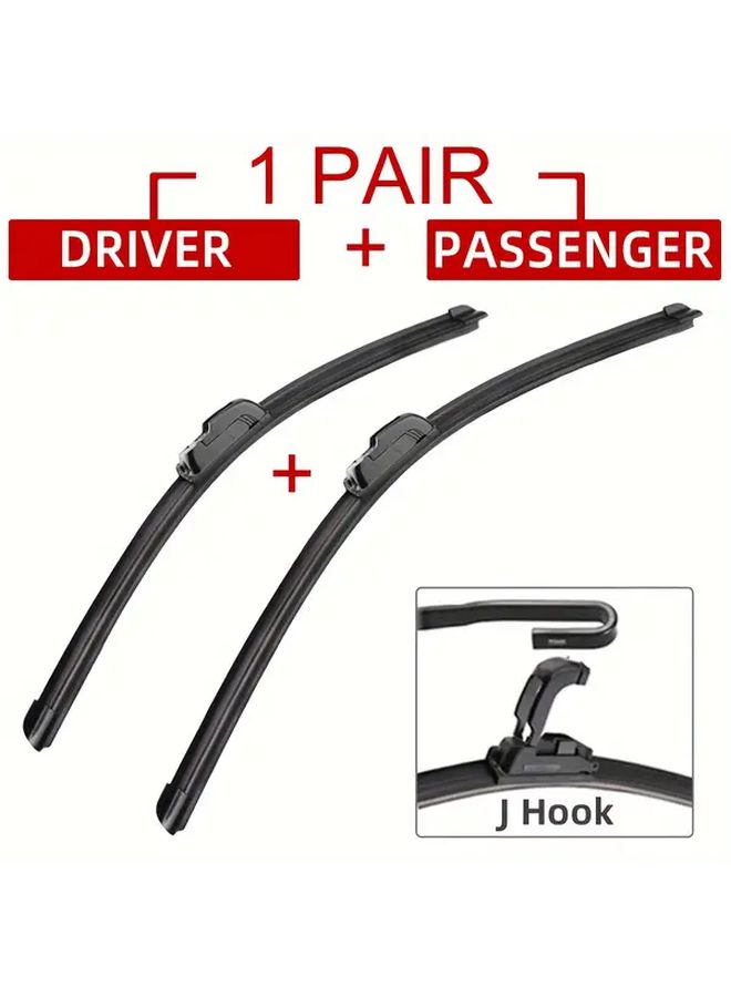 Wiper Blades For Left Hand Drive Honda CR-V CRV MK5 2017 2018 2019 2020 And MK4 2012 2013 2014 2015 2016 J Hook - Image 3