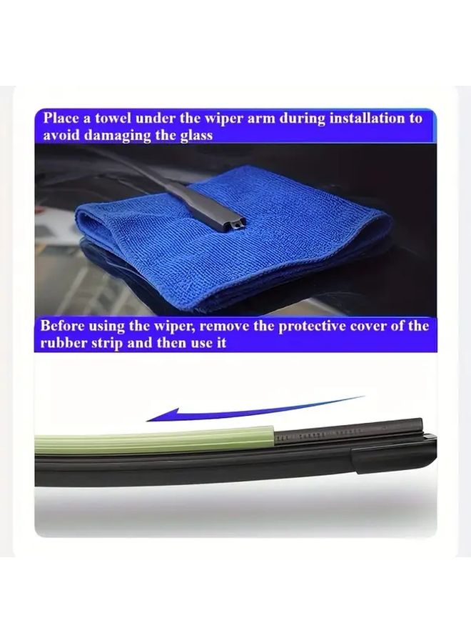 Wiper Blades For Left Hand Drive Honda CR-V CRV MK5 2017 2018 2019 2020 And MK4 2012 2013 2014 2015 2016 J Hook - Image 5