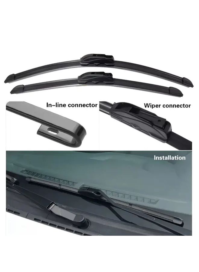Wiper Blades For Left Hand Drive Honda CR-V CRV MK5 2017 2018 2019 2020 And MK4 2012 2013 2014 2015 2016 J Hook - Image 4