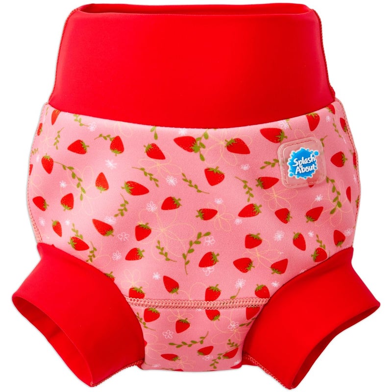 Splash About Happy Nappy Reusable Swim Diaper, Strawberry Field, 2-3 Years - Image 1