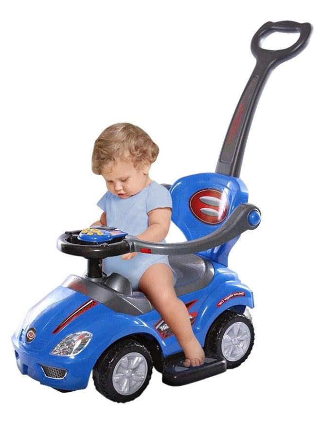 Fitness World 3 in 1 Ride On Car Toy for Kids with Barrier and Backrest, Adjustable  - Image 1