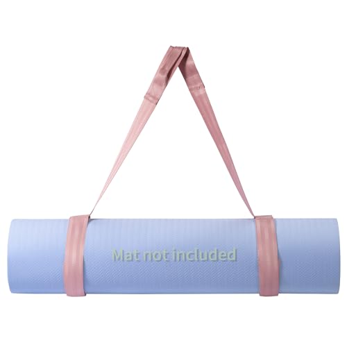 Trilancer Adjustable Yoga Mat Strap With Hook and Loop Closure, Yoga Mat Holder Carrier, for Carrying, Storing, and Organizing Yoga Mat of Various Sizes (Pink) - Mat Not Included - Image 1