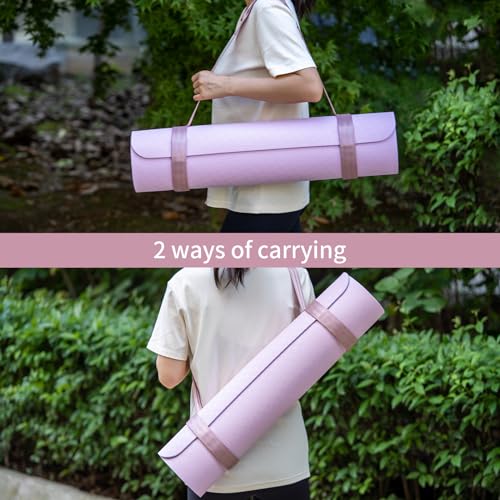 Trilancer Adjustable Yoga Mat Strap With Hook and Loop Closure, Yoga Mat Holder Carrier, for Carrying, Storing, and Organizing Yoga Mat of Various Sizes (Pink) - Mat Not Included - Image 2