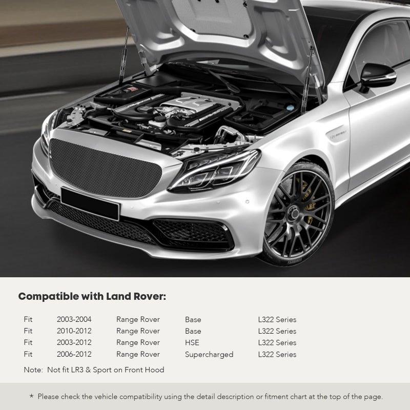 YHTAUTO Set of 2 Front Hood Lift Support Struts Gas Spring Shock for Land Rover Range Rover 2003-2012 - Image 2