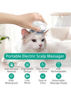 BTFMEI Electric Scalp Massager Multifunctional Waterproof Head Massager With 96 Kneading Nodes Multifunctional Head Scratcher for Relief  Stress Relax  - Image 5