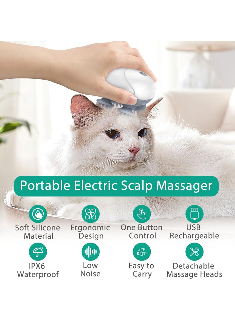 BTFMEI - Electric Scalp Massager Multifunctional Waterproof Head Massager With 96 Kneading Nodes Multifunctional Head Scratcher for Relief  Stress Relax - Image 1