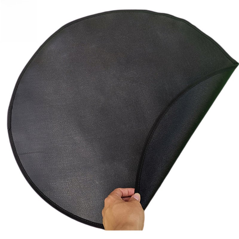 36 inch black round fireproof mat fire pot mat barbecue mat liquid silicone coated fire pit mat factory whole(Black 48 inch double sided silicone) - Image 4