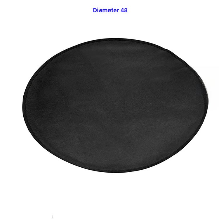 36 inch black round fireproof mat fire pot mat barbecue mat liquid silicone coated fire pit mat factory whole(Black 48 inch double sided silicone) - Image 1