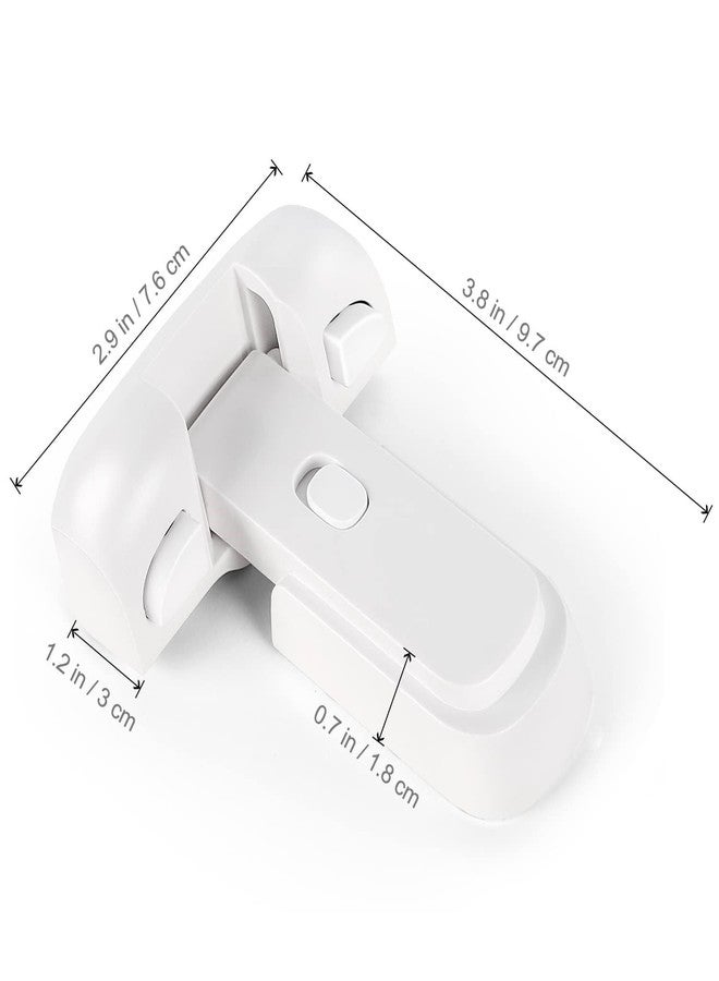 Zipron Refrigerator Door Lock with Double Button, Child Safety Lock, Easy Installation with 3M Adhesive, White - Image 2