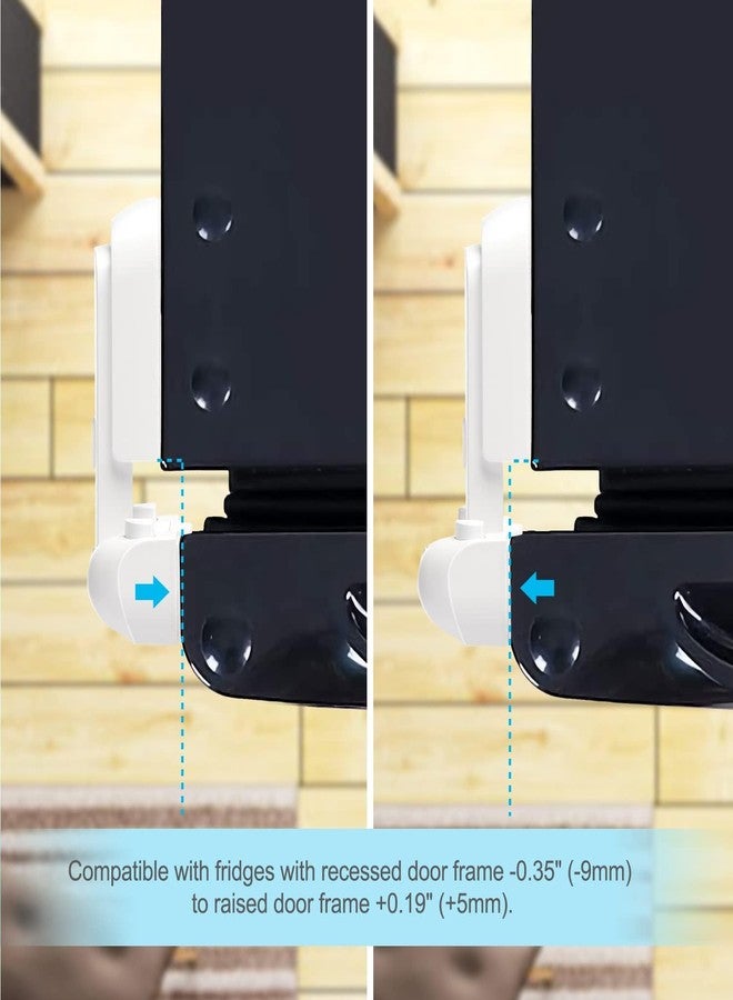 Zipron Refrigerator Door Lock with Double Button, Child Safety Lock, Easy Installation with 3M Adhesive, White - Image 4