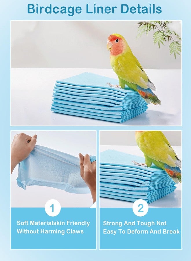 Niwaes Disposable Bird Cage Liner Birds Cage Liners Super Absorbent Birdcage Liners Parakeet Cage Training Accessories with Quick-Dry Surface for Cockatiels Canaries Parrots - Image 3