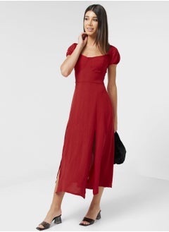 Ginger Sweetheart Neckline Side Slit Dress  - Image 4
