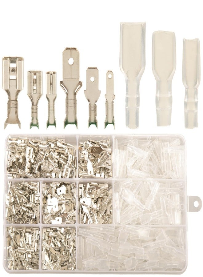 Feggizuli 480pcs 2.8mm 4.8mm 6.3mm Male and Female Spade Connector Kit - Image 1