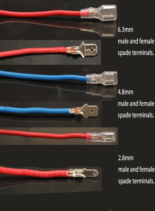 Feggizuli 480pcs 2.8mm 4.8mm 6.3mm Male and Female Spade Connector Kit - Image 3
